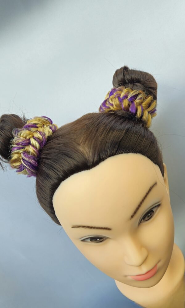 attache cheveux tressé lavable buns chignon accessoire