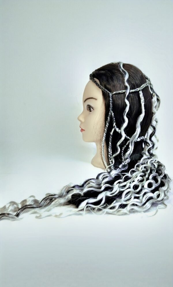 accessoire bijoux de tête cheveux tresses extensions bonnet viking médiévale